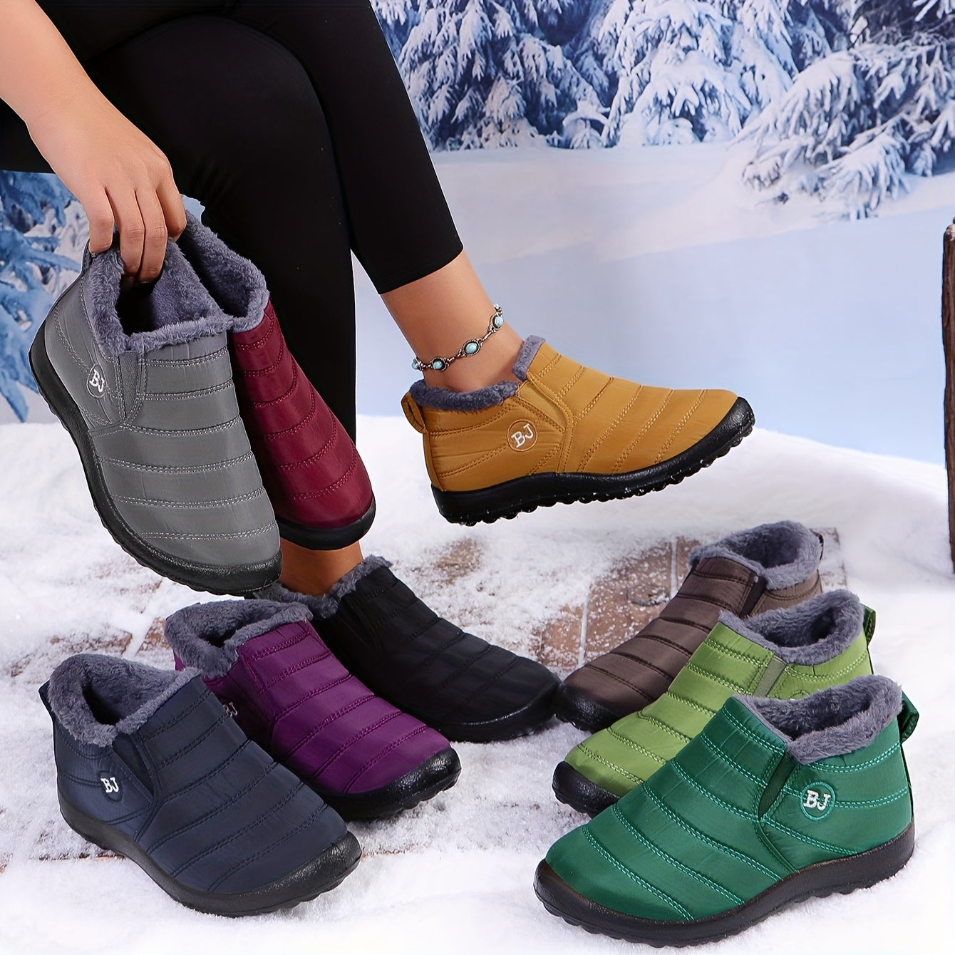 Damen Winterstiefel Wasserdicht mit Plattform