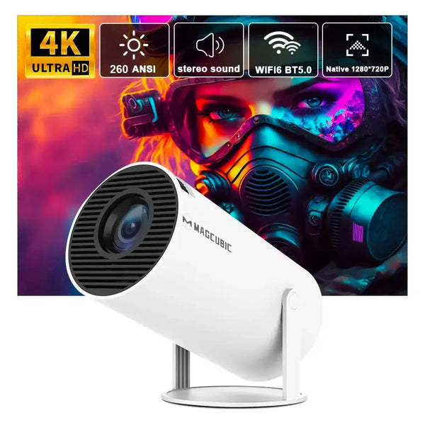 🎬 Proyector Portátil CineMax 4K – 150 Pulgadas